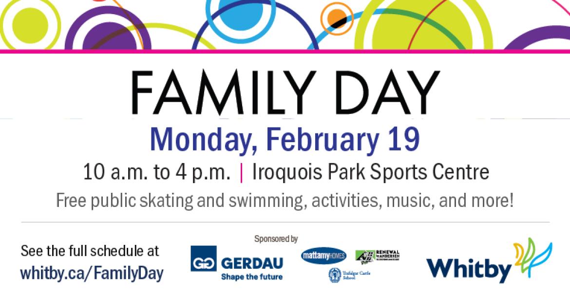 Sign with text about Family Day